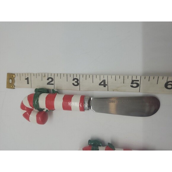 Candy Cane With Bow Speader Set  Christmas Charcuterie Cheese Meat - Picture 7 of 7